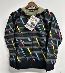 Quiksilver户外运动品牌最新法国原单拉链连帽拉绒卫衣（青少年款）