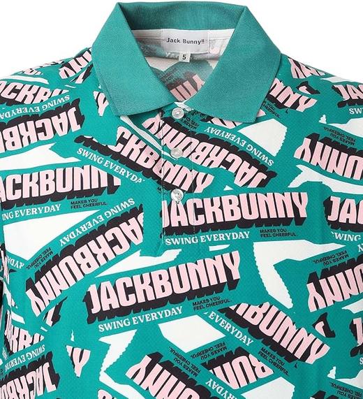 Jack Bunny 男士高尔夫 字母糖果图案透气速干polo领短袖 宽松轻盈 商品图14
