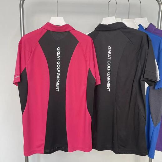 GGG 高尔夫男士 多色翻领拼接网眼 短袖 弹力透气POLO衫 商品图1