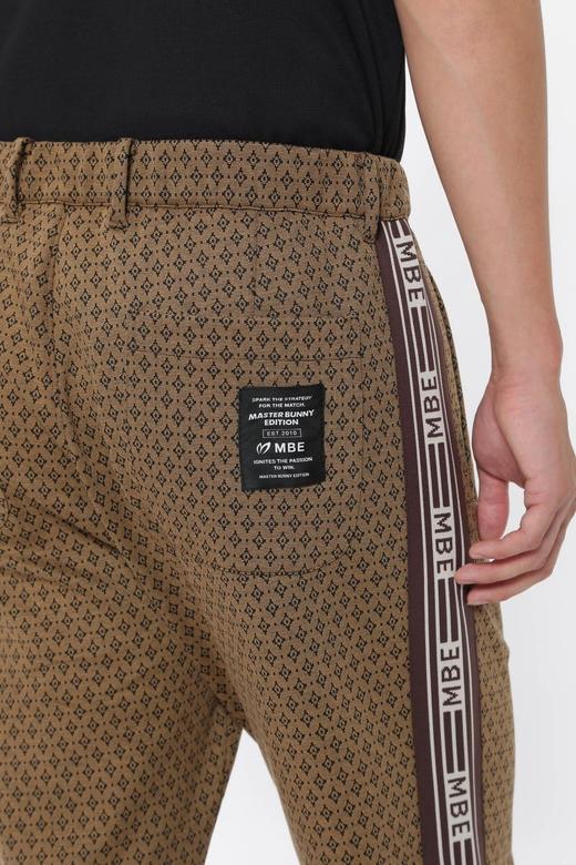 Master Bunny 高尔夫男士 春秋 印花侧边徽标带长裤 宽松垂感直筒裤 商品图6