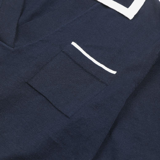 ROMI STUDIO“高智感”棉质撞色翻领修身短袖Polo上衣RWDSST1791 商品图3