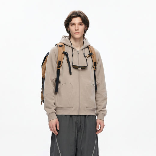 IDEVERRAY加绒冬季卫衣连帽情侣同款懒人穿搭拉链开衫长袖外套 商品图2