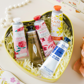 欧舒丹护手霜五件套礼盒|天然植物精粹，滋润不油腻