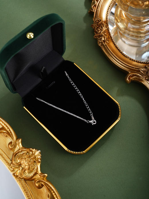 子佩集【朗曜清嘉】银S925套链【PYP2047-XF】项链培育宝石祖母绿2601 商品图5