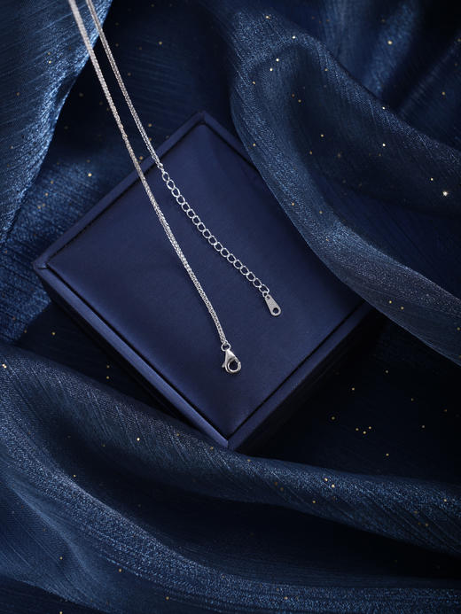 子佩集【福海清心】银S925套链【PYP2043-XF】项链培育宝石帕拉伊巴蓝碧玺2601 商品图6