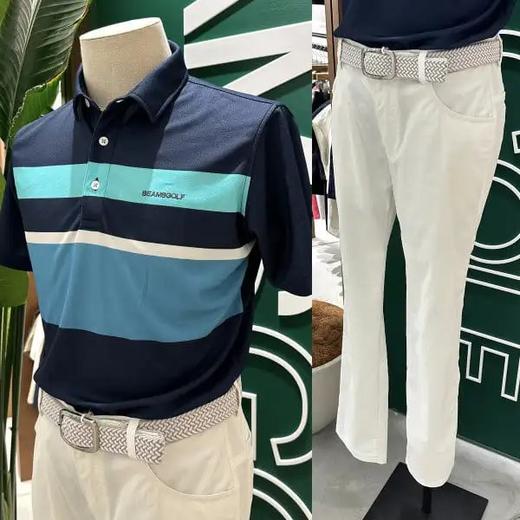 BEAMS GOLF 男款 春夏薄款斜纹编织七口袋速干弹力舒适长裤 防紫外线 商品图6