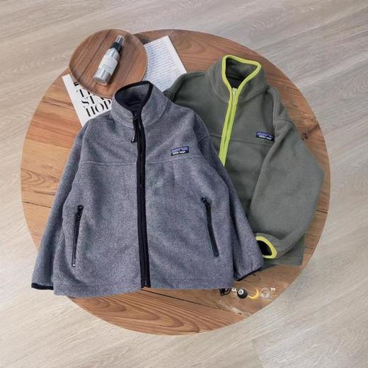 2026原创冬日系户外风！简约亲子立领拉链夹克式摇粒绒运动外套！ 商品图0