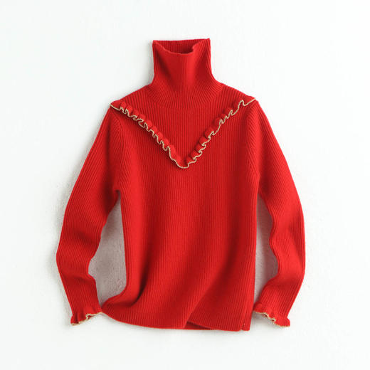 PALUOPO/PL 100%山羊绒 两翻领抽条童衫E21971T-B/约重190g帕罗 商品图8