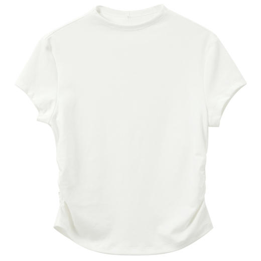 【莱赛尔】三彩2026春季新款T恤半高领正肩短袖上衣打底修身M 商品图4