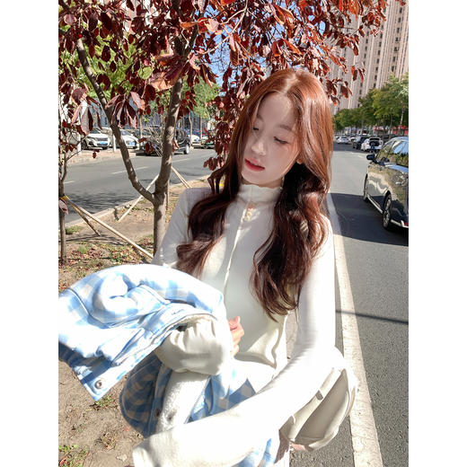 <曾小咸推荐>2.13现货秒杀 ！微信超特价！木耳边半高领打底衫 日常109.99 立减50 秒杀59.99！！ 商品图2