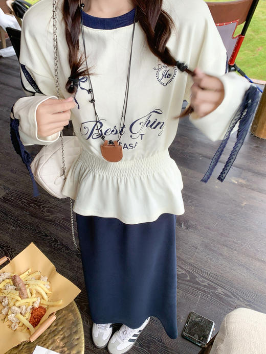 <曾小咸推荐>2.13现货秒杀 ！微信超特价！辣妹撞色收腰长袖T恤 日常169.99 立减90 秒杀79.99！！半身裙 秒杀89.99！ 商品图5