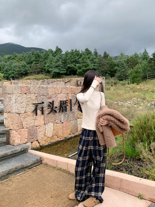 <曾小咸推荐>2.13现货秒杀 ！微信超特价！2色格子抽绳休闲裤 日常189.99 立减100 秒杀89.99！！ 商品图7