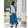 【林栖设计小店】（现货）植物染色|植物蓝手工流苏腰绳百搭2026春新款棉麻连衣裙1961139 商品缩略图3