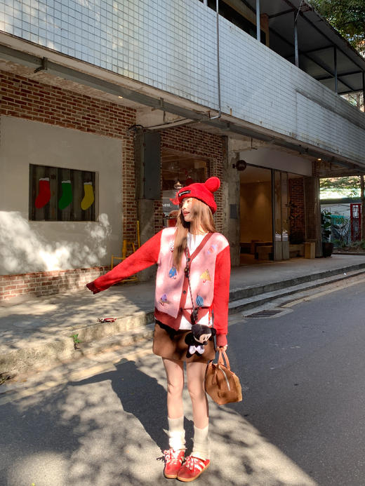 <曾小咸推荐>2.14现货秒杀 ！微信超特价！撞色V领针织开衫 日常229.99 立减140 秒杀89.99！！ 商品图5