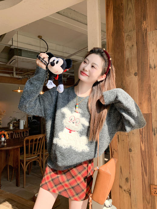 <曾小咸推荐>2.13现货秒杀 ！微信超特价！小狗印花毛衣 日常199.99 立减110 秒杀89.99！！格子半身裙 日常139.99 立减70 秒杀69.99！！ 商品图14