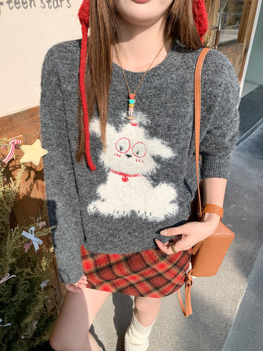 <曾小咸推荐>2.13现货秒杀 ！微信超特价！小狗印花毛衣 日常199.99 立减110 秒杀89.99！！格子半身裙 日常139.99 立减70 秒杀69.99！！ 商品图11