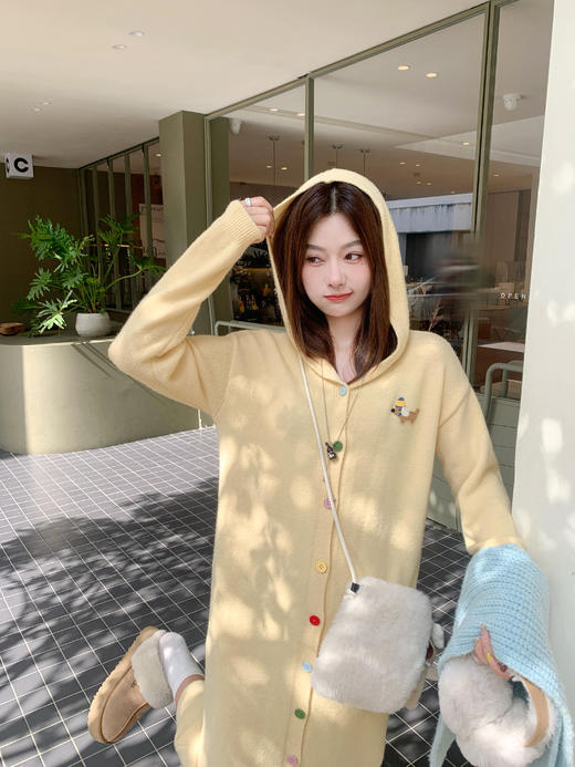 <曾小咸推荐>2.13现货秒杀 ！微信超特价！彩色纽扣连帽针织连衣裙 日常249.99 立减160 秒杀89.99！！ 商品图10