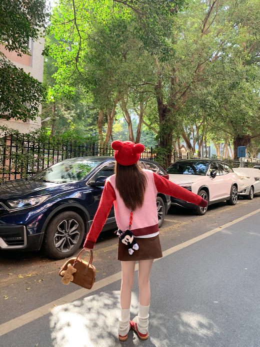 <曾小咸推荐>2.14现货秒杀 ！微信超特价！撞色V领针织开衫 日常229.99 立减140 秒杀89.99！！ 商品图7