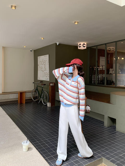 <曾小咸推荐>2.14现货秒杀 ！微信超特价！韩系撞色条纹毛衣 日常209.99 立减120 秒杀89.99！！ 商品图13