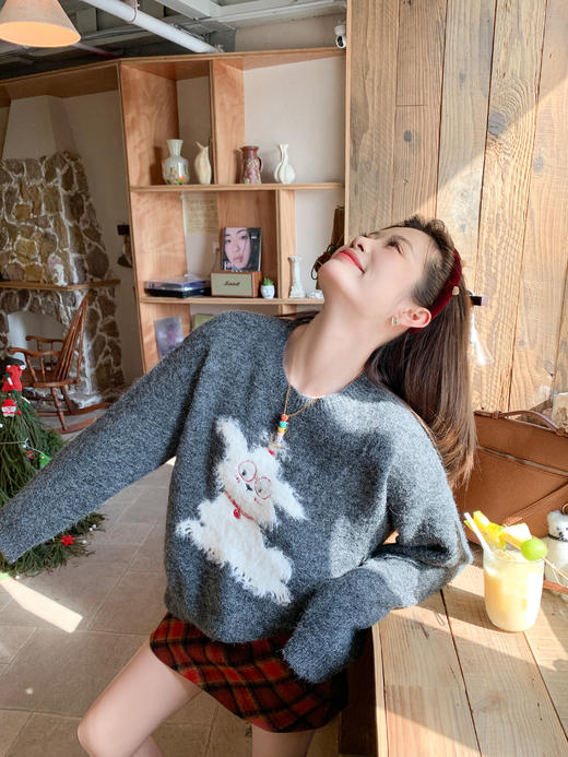 <曾小咸推荐>2.13现货秒杀 ！微信超特价！小狗印花毛衣 日常199.99 立减110 秒杀89.99！！格子半身裙 日常139.99 立减70 秒杀69.99！！ 商品图6