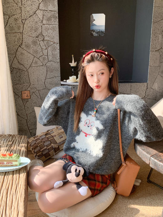 <曾小咸推荐>2.13现货秒杀 ！微信超特价！小狗印花毛衣 日常199.99 立减110 秒杀89.99！！格子半身裙 日常139.99 立减70 秒杀69.99！！ 商品图13