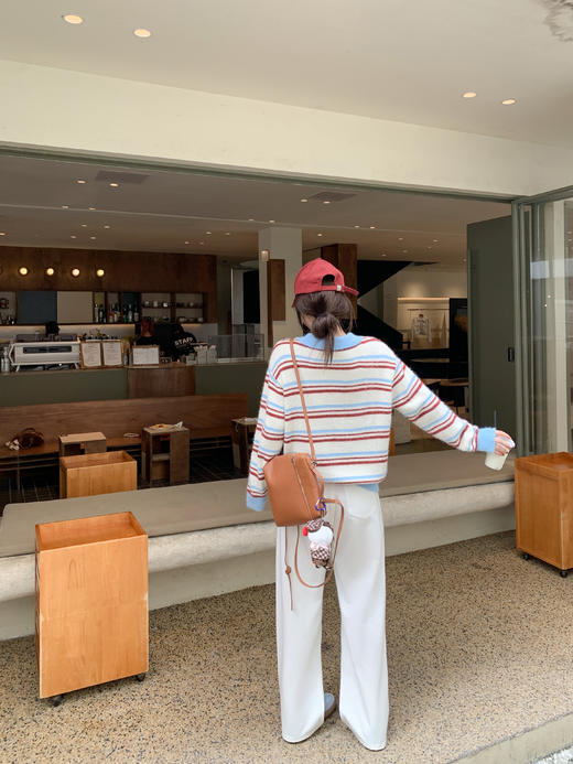 <曾小咸推荐>2.14现货秒杀 ！微信超特价！韩系撞色条纹毛衣 日常209.99 立减120 秒杀89.99！！ 商品图8