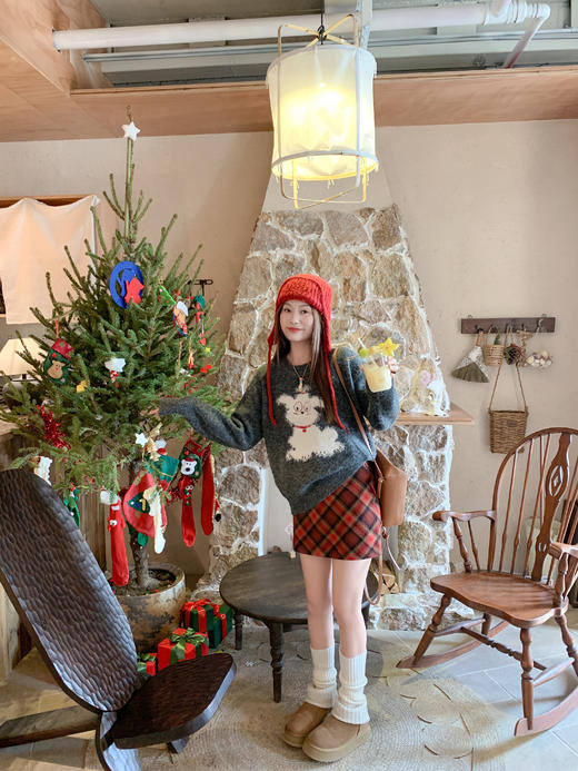 <曾小咸推荐>2.13现货秒杀 ！微信超特价！小狗印花毛衣 日常199.99 立减110 秒杀89.99！！格子半身裙 日常139.99 立减70 秒杀69.99！！ 商品图7