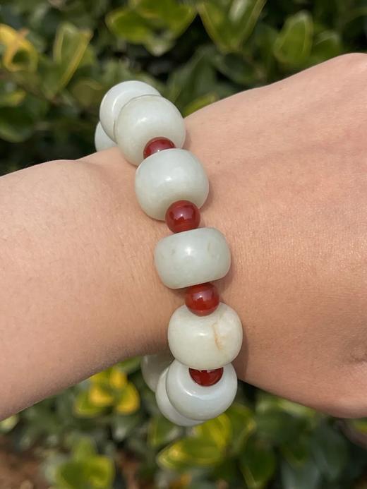 白玉大剁珠手链，顺丰包邮 商品图1