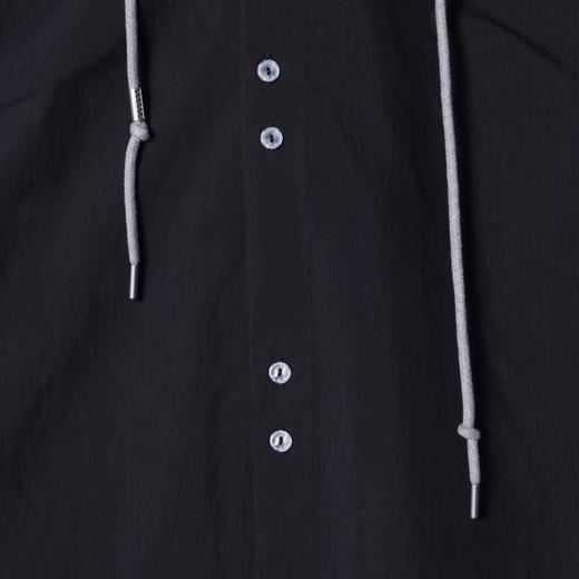 C7009SDSA男士春夏新款痞帅男装时尚潮牌撞色拼接连帽衬衫百搭宽松衬衣 商品图5