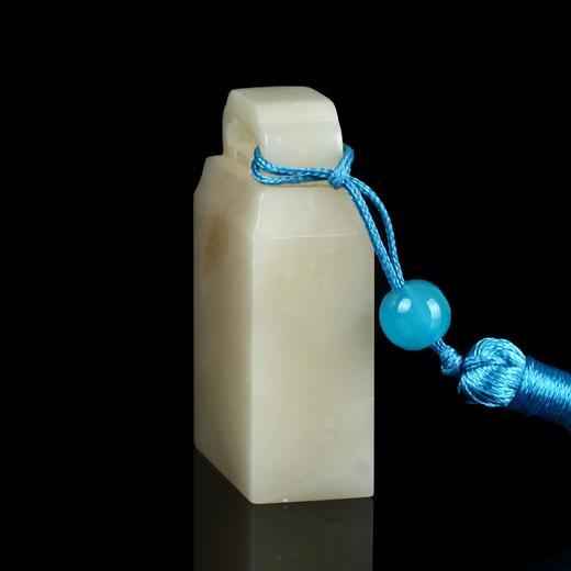 孤品17735老挝石藕粉冻博古扁章书画闲章引首章-2.9*1.5*4.5cm 商品图3