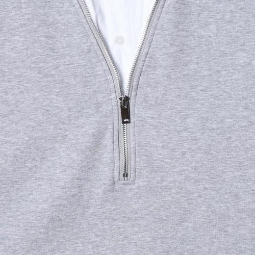 56002SDSA男装2026新款高贵轻奢韩版时尚拼接撞色假两件翻领卫衣百搭 商品图2