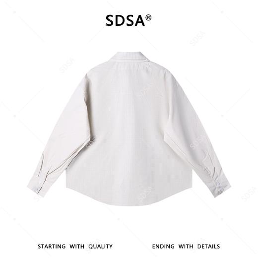 2672SDSA男士春夏新款痞帅男装韩版简约竖纹格子设计长袖衬衫百搭时尚 商品图5