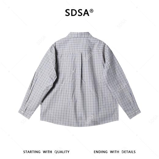 265009SDSA男士春夏新款痞帅男装韩版经典撞色格纹格子长袖衬衫百搭时尚 商品图5