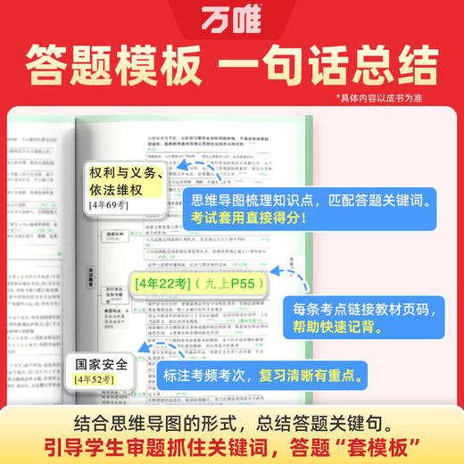 2026万唯中考时政热点与新考法初中政治答题模板时事速查复习资料道德与法治全国通用开卷考试备考速记手册试题研究万维官方旗舰店 商品图2