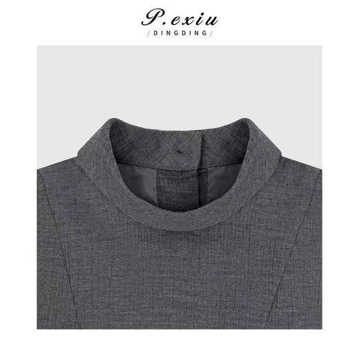 04-2潘依绣丁丁宠粉高级感通勤后排扣立领无袖马甲Q32644 商品图2