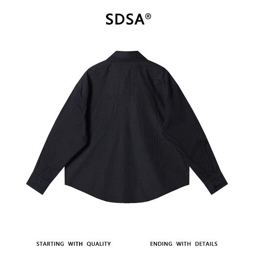 2672SDSA男士春夏新款痞帅男装韩版简约竖纹格子设计长袖衬衫百搭时尚 商品图5