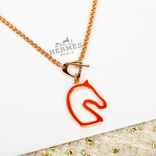 爱马仕 马年限定珐琅镂空项链（XTY） 商品图1