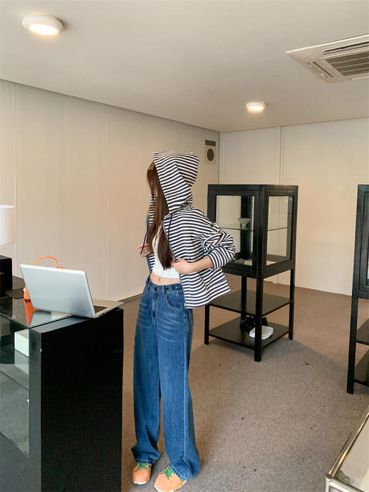 <曾小咸推荐> 韩系条纹卫衣外套 商品图4