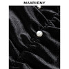 MAXRIENY宫廷风波点网纱拼接丝绒高级2025早春收腰长袖显瘦连衣裙(货号:MS85DR777) 商品缩略图2