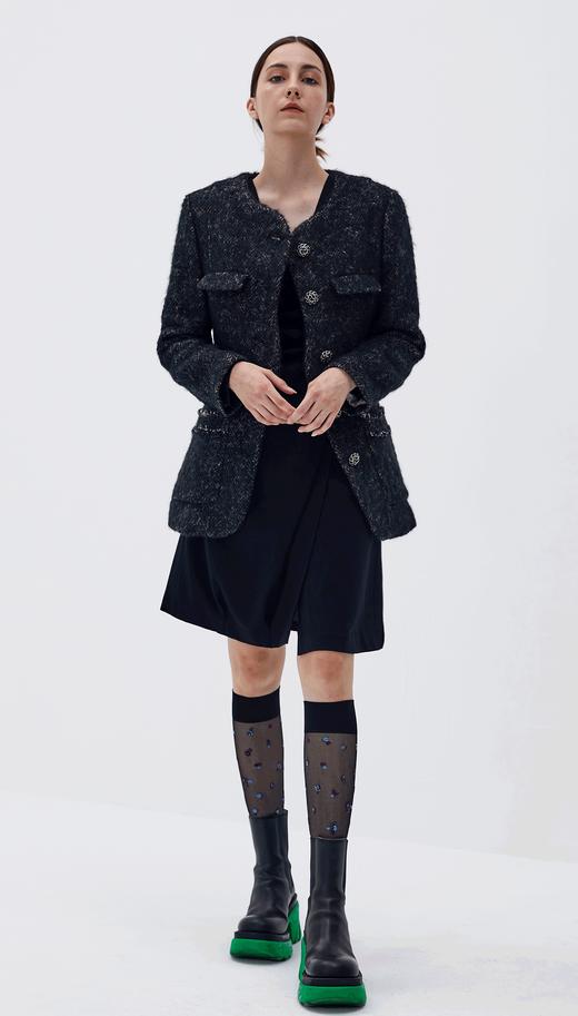 波浪边马海毛小香风外套 商品图1