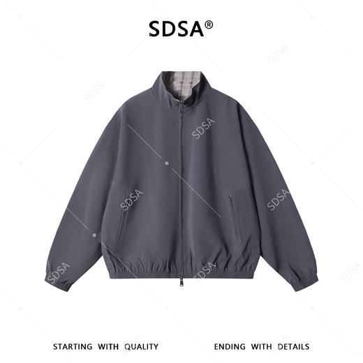J6009SDSA男士春夏新款痞帅男装设计师百搭纯色拉链立领夹克外套时尚 商品图1
