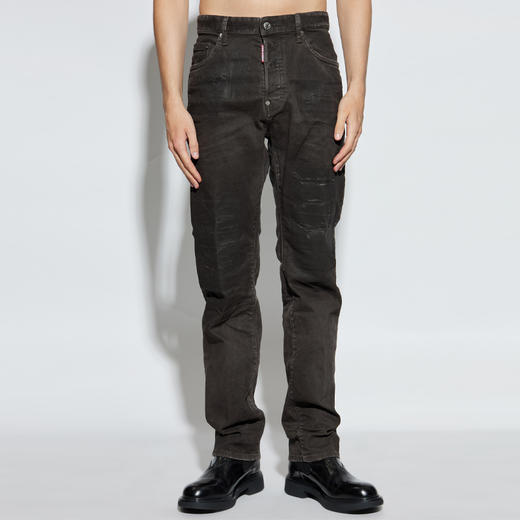 DSQUARED2 男士字母徽标标签“642”修身牛仔裤 深灰色 S74LB1774 S39781 143 商品图1