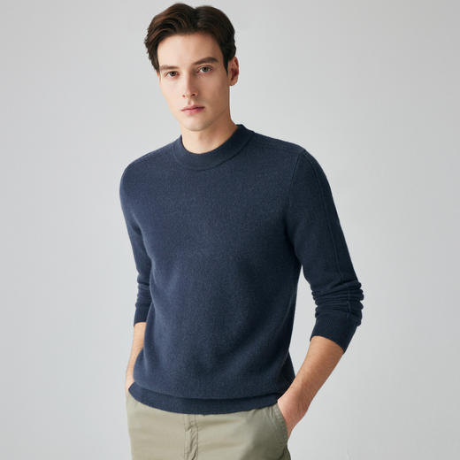 PALUOPO/PL 100%山羊绒圆领男衫/ET2F8552R/约重320g帕罗 商品图1