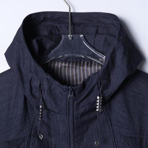 SDSA男士春夏新款痞帅男装美式时尚拼接拉链立领连帽夹克外套百搭 商品图1