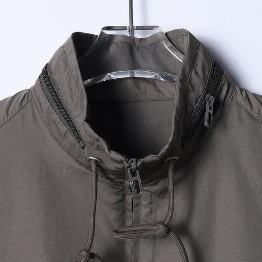 8256SDSA男装2026新款高贵轻奢韩版时尚纯色拉链立领衬衫外套百搭宽松 商品图1