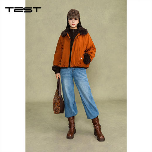 冬上新宽松焦糖色慵懒风冬季保暖羽绒服2254154 商品图1