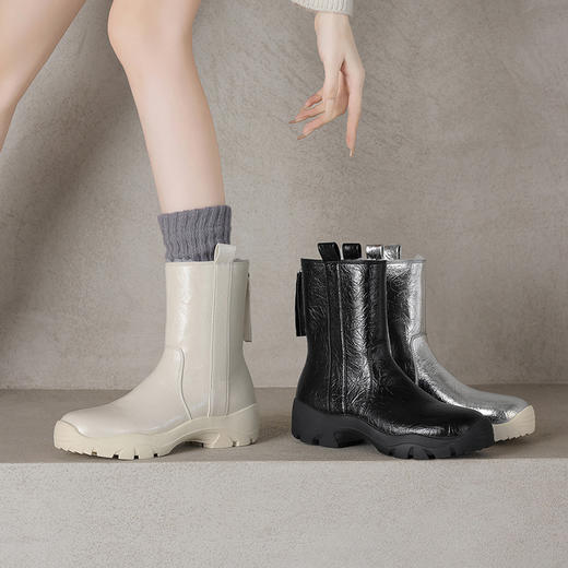 【预售5天】厚底雪地靴女款加厚防滑大靴子保暖短靴ASZ&KL899M 商品图0