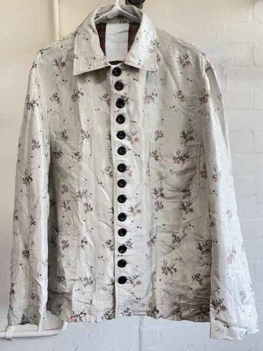 John Alexander Skelton 26SS 灰瓷白花束真丝提花夹克 商品图7