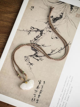 本命年新中式和田玉生肖马吊坠 马上有钱玉坠