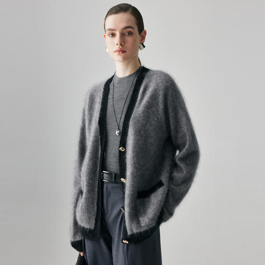 【咕咕同款】PALUOPO/PLV领女开衫ET2F8106R/约重325g帕罗 商品图3